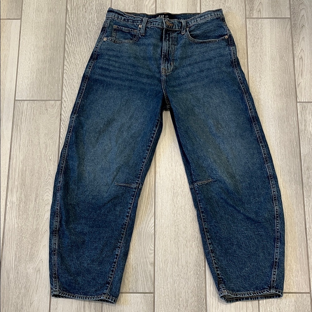 GAP Denim Barrel Blue Jeans-Size 8/29 Regular - Picture 2 of 9